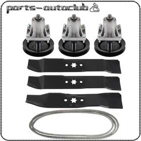 Pac17636cp172s Parts-autoclub Deck Rebuild Kit Blades Spindles Belt Fits Cub Cadet 46 Inch Lt 1045 1046 Mtd