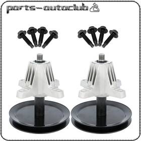 Parts-autoclub Pac83318da570s 2 Pack Spindle Assembly With Pulley For Troy Bilt Mtd 618-05078 918-05078 918-0507a