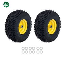 Pf6825632 Powerfit 15x6.00-6 Lawn Mower Inflated Tire And Wheel 2 Pack - 3/4 Inch Axle 3 Offset Hub