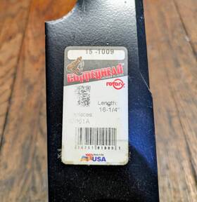 15-1009 Rotary Mower Blade For Bobcat 16-1/4 Inch X 5/8