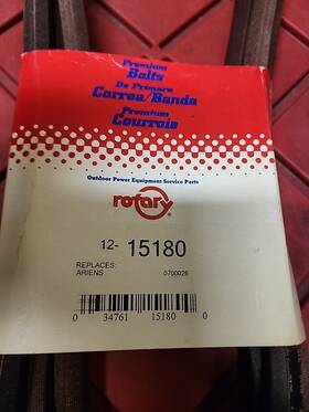 7200026 Rotary 15180 For Gravely Or Ariens Belt Engine To Deck 120.5 Inch Long
