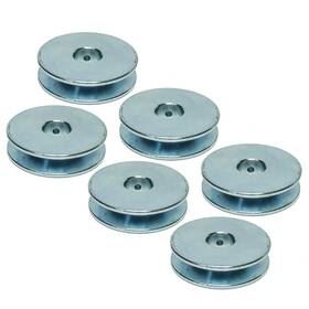 17-1489r2-6-2 Russo 6pk All Steel Flat Mount Wire Rope Cable Pulley 2 1/2