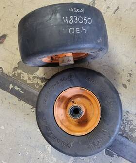 483050 Scag 2x Used 13x6.5x6 Flat Free Wheel Assembly