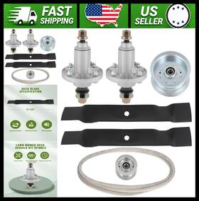 Scitoo 176157-5206-1358195401 Lawn Mower Deck Rebuild Kit For John Deere 100 Series 1 Belt 2 Blades