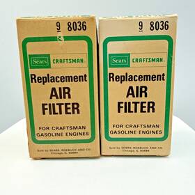 9-8036 Sears Two Craftsman Replacement Air Filter Gasoline Engines Unused Origbx