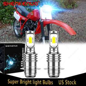Skn-h6m Shenkenuo P15d 2 8000k Super Led Light Bulbs For Honda Xr200r 1994-2000 Xr400r 1996-2003 Us