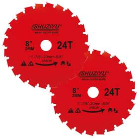 200x2.0mm-24t Shuziyu 791370201721 Lshuziyu 2-pack 8 Inch Arbor 1 With Washer Muching Blade Bru