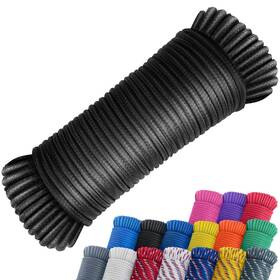 Smart&casual 094759399911 100 Ft 1/4 Inch Polyester Rope Comparable To X 100ft Black
