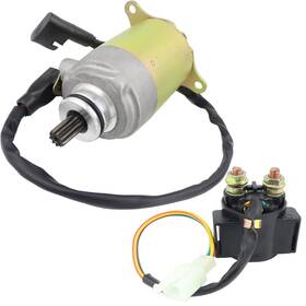 Ss057 Stabsoli 033 Starter Motor And Solenoid Relay Fit For Gy6 Engine 125cc 150cc Atv Scooter Moped