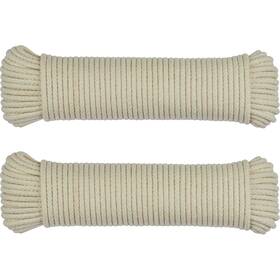 Steadmax 840362804072 200 Ft Natural Cotton Rope Clothesline Cord 1/4 Inch 200ft Beige