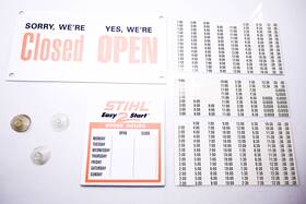 Zb025-14 Stihl Oem Open Close Sign Kit