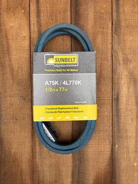 954-0338 Sunbelt A75k Made With Kevlar A75 4l770 1/2 X 77 V Belt 754-0338