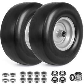 500-6-yellow-2 Suriwee Lt-13 13x5.00-6 Flat Free Lawn Mower Tires And Wheels With 3/4 Inch 5/8 1/2 Bearings