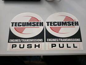 696196 Tecumseh Dealership Door Push Pull Decal Kit Genuine Oem Nos