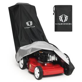 Titancovers 768387700608 Lawn Mower Cover With Pa Coating And Double Drawstring Storage Bag Heavy Dut