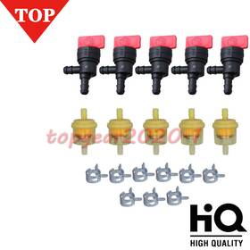 Topgear2020-1 609701611630 5set For Tecumseh Snowthrower 90 Inline 1/4 Inch Fuel Petrol Shut Off Valve 494769