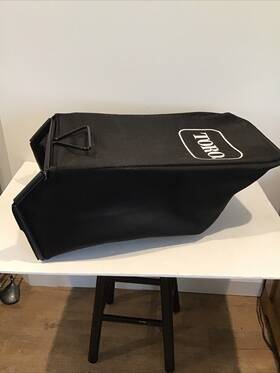 Toro 02/08/2022 Lawn Mower Bag Grass Catcher With Frame Marked 02/08/22 Black
