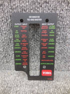 Tec-5002 Toro 119-5303 Overlay Decal For Ace Diagnostic Tool Gm 4000 4100 Master