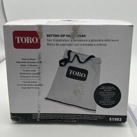 51503 Toro New Oem Original Part # Bottom Zip Vacuum Replacement Collection Bag 51503 Toro New Oem Original Part # Bottom Zip Vacuum Replacement Collection Bag