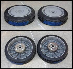 98-7135 Toro Set Of 2 Wheels And Tire Assembly Fits Super Recycler Lawn Mowers Oem