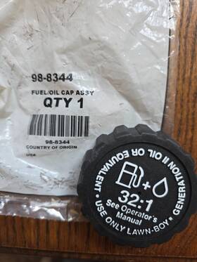 98-8344 Toro Genuine Lawn Boy Fuel And Oil Cap Assembly