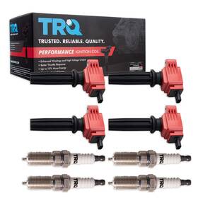 Tka06014 Trq Ignition Coil Spark Plug Kit 8 Piece Iridium Compatible With 2012-2019 Ford
