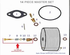 631498 Walbro Lme Master Carburetor Repair Kit Hh100 Hh120 Sears Suburban 10 12