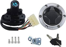 Tk-g-0093 Wowtk Ignition Switch Gas Cap Seat Lock And Key Fits For Kawasaki Ex250