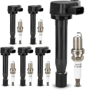 Uf242 X4xz 4503 Ignition Coil And Double Iridium Spark Plug For Honda 1999-2010 Odys