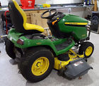X584 John Deere Four Wheel Steer Riding Mower With Cart