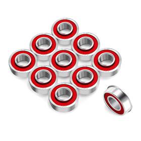 Xike 050811668524 10 Pcs Flanged Ball Bearings Id 5/8 Inch X Od 1-3/8 Applicable For Lawn Mower