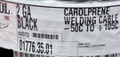 01776 #2AWG Premium Carolprene Welding/battery Cable 105C/600V Black /10FT. Fixed Price $39.99.
