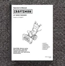 Snow Thrower Owners Operator Maintenance Manual Craftsman Inch 247.889571. Fixed Price $15.97.