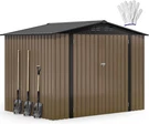 Heavy Duty 8'X6' Metal Outdoor Storage Shed For Tools & Bicycles, Easy Assemble. Fixed Price $449.99.