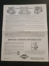 Briggs Stratton Operating Maintenance Instructions 100200-100288 130200-131299. Fixed Price $12.99.