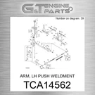 TCA14562 Arm, Lh Push Weldment Fits John Deere (surplus Open Box). Fixed Price $391.21.