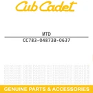 Mtd 783-04873B-0637 Dash LT-5 No Rmc Black 783-04873A-0637 783-04873-0637. Fixed Price $188.14.