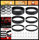 Fuel Line Hose Kit 10FT With 20 Clamps, Nbr Rubber, 300 Psi, 6 Sizes. Fixed Price $77.99.