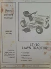 Sears Murray LT/10 Lawn Tractor 502.25891 & Mower Deck Owner Parts Manual. Fixed Price $54.99.