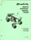 Simplicity Lawn Tractor Model 7014S Parts Manual 14HP 42", 48" Deck. Fixed Price $20.00.