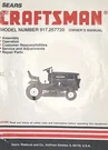 Sears Craftsman 18.0 H.p 44" 6-SP Garden Tractor 917.257720 Owner & Parts Manual. Fixed Price $110.46.
