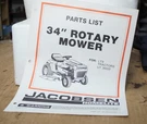 Homelite Jacobsen Parts List 18" And 20" Lawn King No. JA-99018-2. Fixed Price $14.95.