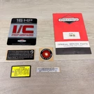 Genuine Briggs & Stratton Label Decal Kit 491258 16 Hp I/c Engine. Fixed Price $19.99.