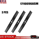 (3) Mower Blades 44" Broadmoor 1704100 1716696ASM 1727774A For Simplicity. Fixed Price $41.99.