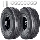 Simeiqi 2PACK X 4.10/3.50-4" Solid Pu Run-flat Tire Wheel Inches, Black. Fixed Price $42.99.