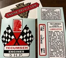 Tecumseh Engine 5-HP Decal H50 Mini Bike Go Kart Crossed Flags Bonanza Set 4. Fixed Price $15.90.