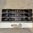 54" Craftsman Pro, Husqvarna Mulching Lawn Mower 3 Pack Of Blades 7170754. Fixed Price $35.00.