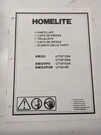 Homelite Illustrated Parts Catalog Manual List Book Mower HM20P5E 99382-7. Fixed Price $15.74.