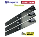 Mower Blades For Husqvarna 61" Deck 539113312, 510417901, 521981601. Fixed Price $41.95.