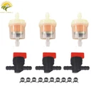3KIT 1/4" Line Fuel Gas Filter Shut Cut Off Valve Clamp For Briggs & Stratton. Fixed Price $6.63.